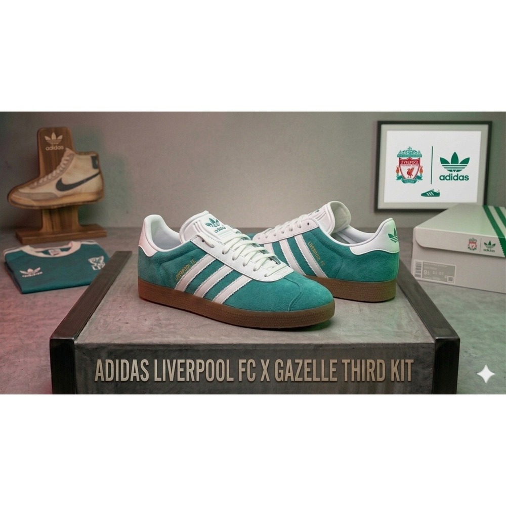 adidas Liverpool FC x Gazelle Third Kit JR4159 Size 11 BRAND NEW DS - Picture 1 of 11